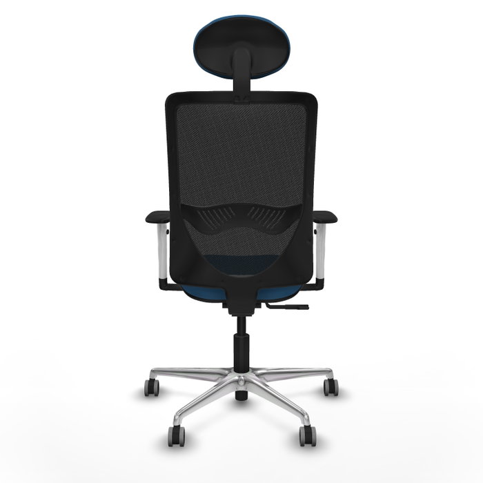 PIQUERAS Y CRESPO Silla de oficina Zulema con mecanismo Sincro, Azul claro y Negro