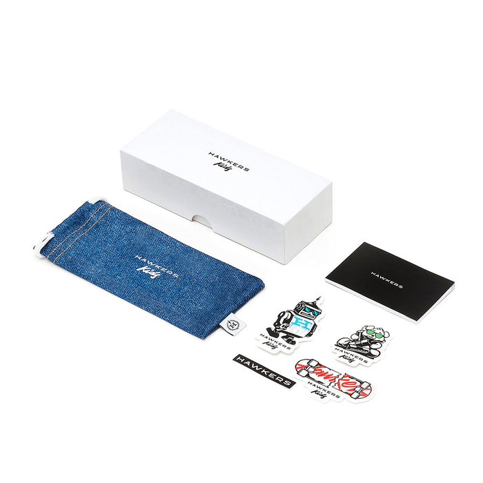 Hawkers Gafas de Sol Niños DIVINE KIDS #white black to pink Montura Blanca, Cristal Negro, UV C3