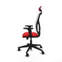 PIQUERAS Y CRESPO Silla de oficina Motilla con mecanismo Sincro, Rojo y Blanco