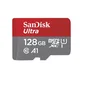 SanDisk Ultra Tarjeta de Memoria MicroSDXC 128 GB UHS-I Clase 10 A1 U1 con Adaptador SD, Resistente a Agua, Golpes y Temperatura
