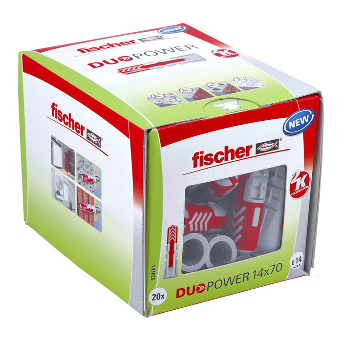 Fischer Taco DUOPOWER ø14 x 70 mm, 20 unidades