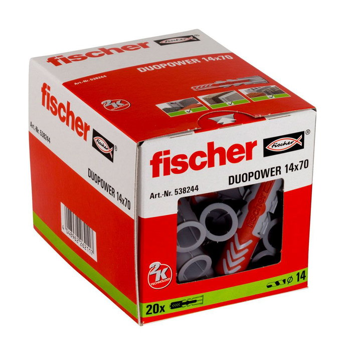 Fischer Taco Duopower Ø14 x 70 mm Caja 20 uds Fischer Taco Duopower Ø14 x 70 mm Caja 20 uds