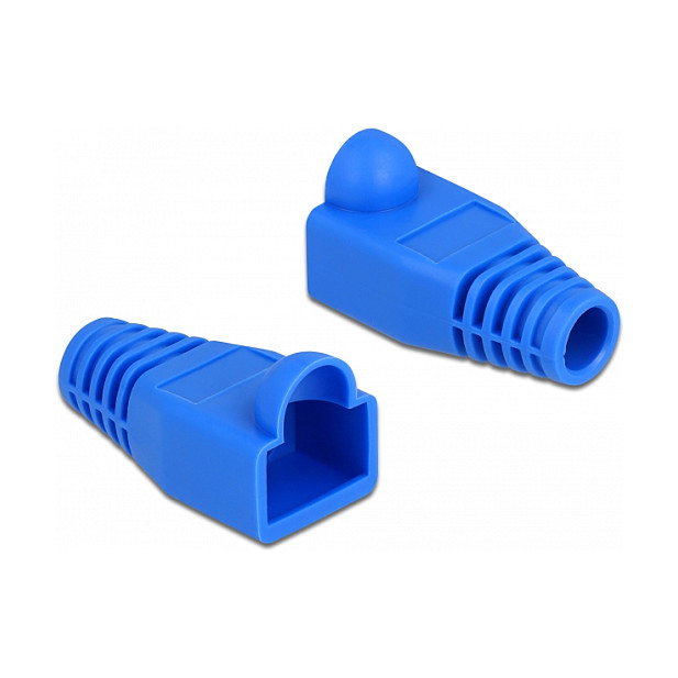 DeLOCK Alivio de tensión para conector macho RJ45, Azul, 20 piezas DeLOCK Alivio de tensión para conector macho RJ45, Azul, 20 piezas