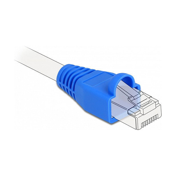 DeLOCK Alivio de tensión para conector macho RJ45, Azul, 20 piezas DeLOCK Alivio de tensión para conector macho RJ45, Azul, 20 piezas