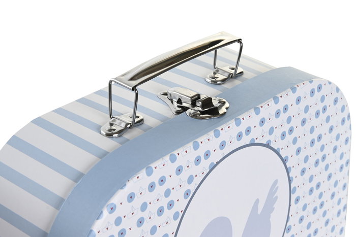 DKD Home Decor Caja Baby Patito Lindo 23 Set de 3 Piezas Azul Multicolor 9.5 x 20 x 28 cm