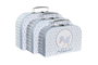 DKD Home Decor Caja Baby Patito Lindo 23 Set de 3 Piezas Azul Multicolor 9.5 x 20 x 28 cm