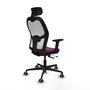 PIQUERAS Y CRESPO Silla de oficina Jorquera Morado/Blanco con mecanismo Sincro/Traslack