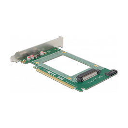 DeLOCK Tarjeta PCI Express x16 a 1 x U.2 NVMe SFF-8639 Interna, PCIe 4.0, Soporte TRIM, Verde, para PC, Compatible con Windows 10/11 y Server 2019