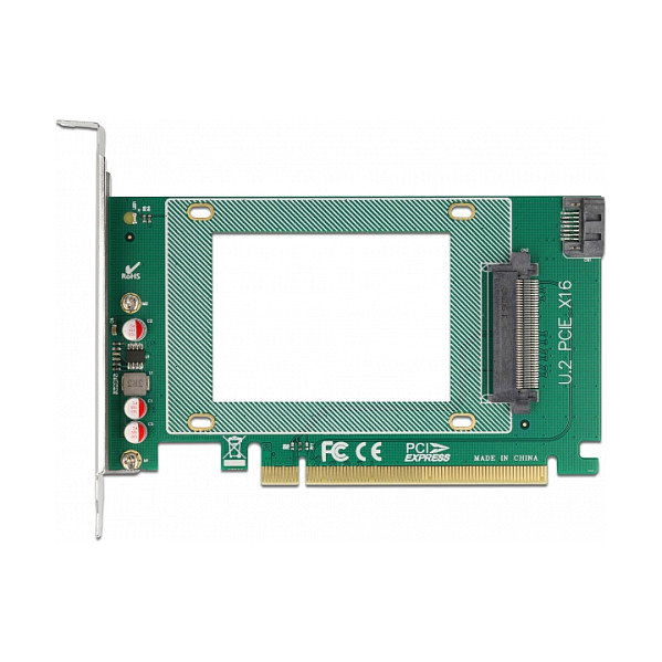 DeLOCK Tarjeta PCI Express x16 a 1 x U.2 NVMe SFF-8639 Interna, PCIe 4.0, Soporte TRIM, Verde, para PC, Compatible con Windows 10/11 y Server 2019