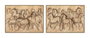 DKD Home Decor Cuadro de Lienzo Caballos Pintado a Mano 140x100x4 cm