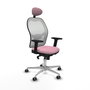 PIQUERAS Y CRESPO Silla de oficina Jorquera Rosa y Blanco