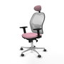 PIQUERAS Y CRESPO Silla de oficina Jorquera Rosa y Blanco