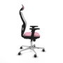 PIQUERAS Y CRESPO Silla de oficina Jorquera Rosa y Blanco