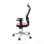 PIQUERAS Y CRESPO Silla de oficina Jorquera Rosa y Blanco