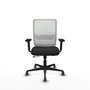 PIQUERAS Y CRESPO Silla de oficina Haches con mecanismo Sincro/Traslack, Negro y Blanco