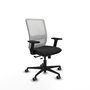 PIQUERAS Y CRESPO Silla de oficina Haches con mecanismo Sincro/Traslack, Negro y Blanco
