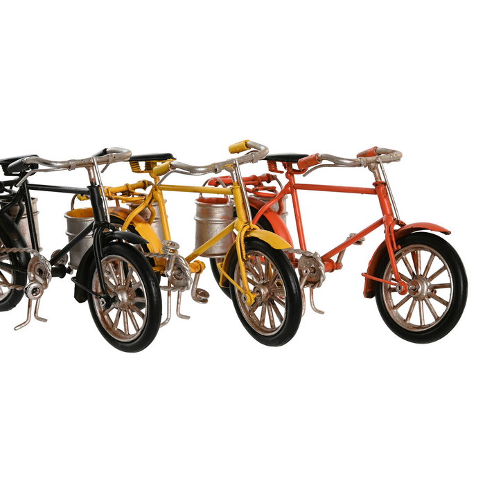 DKD Home Decor Vehículo de Decoración Metal Bici Surtido de 3 Piezas