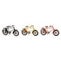DKD Home Decor Vehículo de Decoración Metal Bici Surtido de 3 Piezas