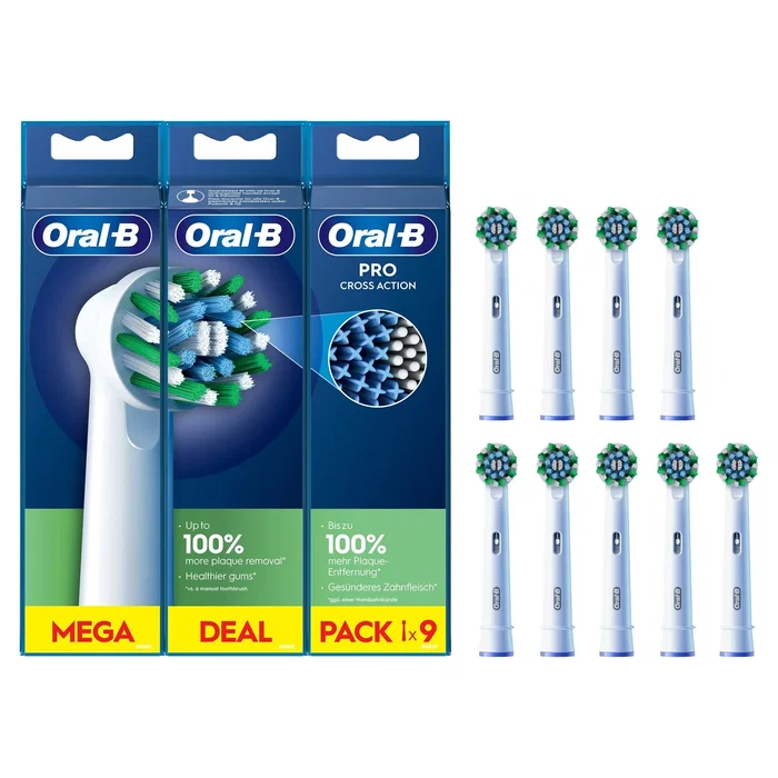 Oral-B Cabezales de Recambio Cross Action Pack de 9 unidades