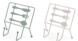 DKD Home Decor Atril Metal Cuisine Mate Surtido de 2