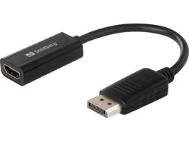 Sandberg Adaptador DisplayPort a HDMI para conectar tu dispositivo a un televisor o monitor con entrada HDMI