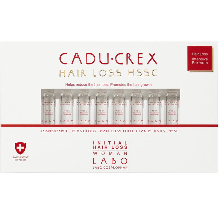 Cadu-Crex Initial Stage, Anticaída, Sérum de Tratamiento en Ampollas, Para el cuero cabelludo, Para mujeres, 20 pzs, 3.5 ml