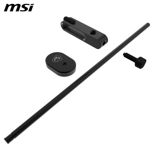 MSI Tarjetero para Tarjeta Gráfica VGA, E23-V511020-D79, Altura Ajustable 30-300 mm, Aluminio, Negro, Compatible con Chasis ATX/M-ATX