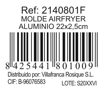 VR Molde para Airfryer de Aluminio 22x2,5cm (Pack de 6) inevitable