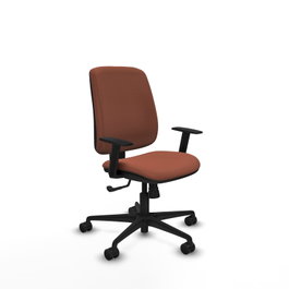 PIQUERAS Y CRESPO Silla de oficina Alares con mecanismo Sincro, Tela Marrón, Brazos 1D