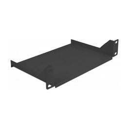 DeLOCK Estante de 10″ para armario de red 1U negro