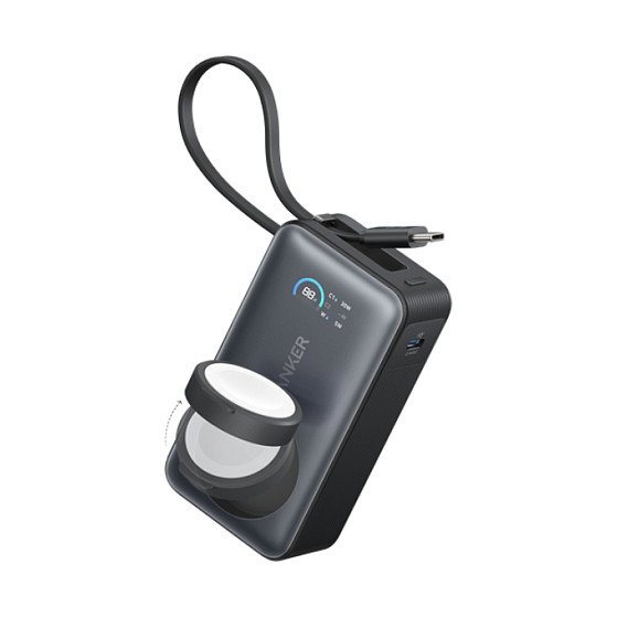 Anker MagGo PowerBank 10.000mAh 35W para iPhone y Apple Watch con cable 30W USB-C y cargador Watch 5W negro Anker MagGo PowerBank 10.000mAh 35W para iPhone y Apple Watch con cable 30W USB-C y cargador Watch 5W negro