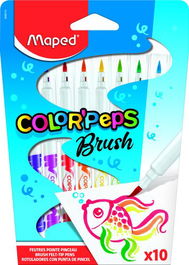 Rotulador Maped Color Peps Punta Pincel Estuche De 10