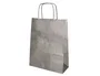 Q-connect Bolsa de papel kraft plata con asa retorcida 320x400x140 mm