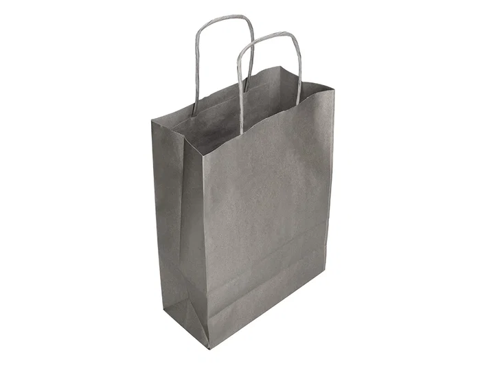 Q-connect Bolsa de papel kraft plata con asa retorcida 320x400x140 mm Q-connect Bolsa de papel kraft plata con asa retorcida 320x400x140 mm