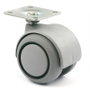Q&Q Rueda giratoria ONIX ARO de goma Ø50 gris