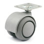 Q&Q Rueda giratoria ONIX ARO de goma Ø50 gris