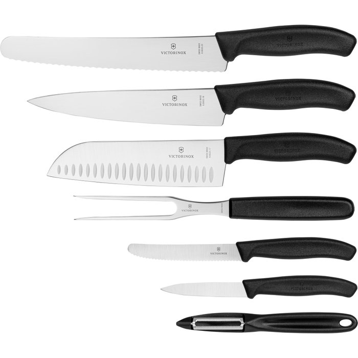 Victorinox Swiss Classic Kitchen Set de 7 piezas, Silver / Black de 6.7133.71G Victorinox Swiss Classic Kitchen Set de 7 piezas, Silver / Black de 6.7133.71G