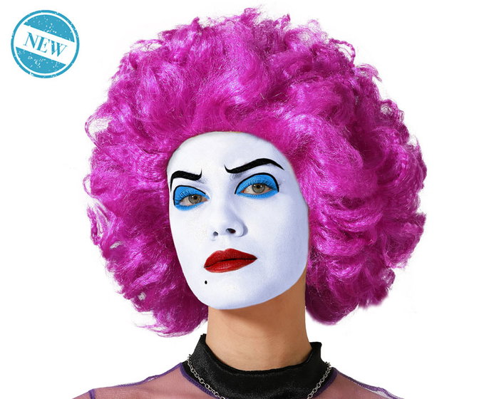Peluca Rizada Morada 130 gr para Disfraces, Payaso, Arlequín y Fiestas Temáticas Peluca Rizada Morada 130 gr para Disfraces, Payaso, Arlequín y Fiestas Temáticas