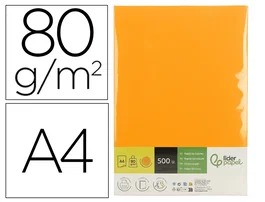 Liderpapel Papel de color Naranja neón Din A4 80 g
