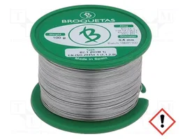BROQUETAS Estaño libre de plomo Sn99,3Cu0,7 0,5mm 100g