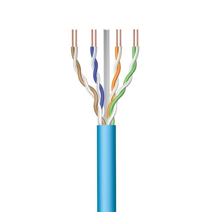 Ewent IM1222 Cable de Red Cat6a U/UTP 50 m Azul