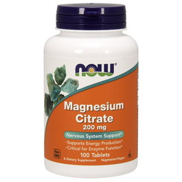 NOW Citrato de Magnesio 100 tabletas 200 mg
