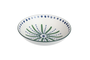 DKD Home Decor Set de 6 Platos Hondos de Porcelana Palmeras Azul y Verde