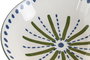 DKD Home Decor Set de 6 Platos Hondos de Porcelana Palmeras Azul y Verde