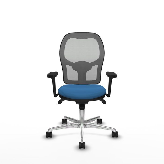 PIQUERAS Y CRESPO Silla de oficina Jorquera con mecanismo Sincro, Azul claro y Gris