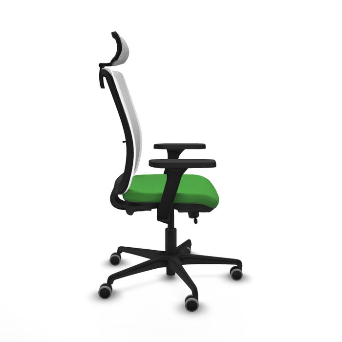 PIQUERAS Y CRESPO Silla de oficina Haches con mecanismo Sincro/Traslack, Verde y Blanco PIQUERAS Y CRESPO Silla de oficina Haches con mecanismo Sincro/Traslack, Verde y Blanco