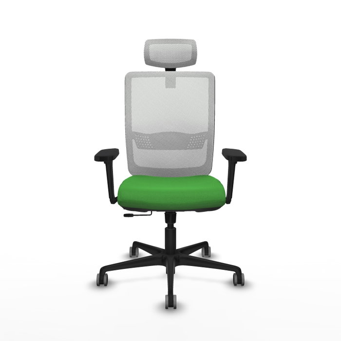 PIQUERAS Y CRESPO Silla de oficina Haches con mecanismo Sincro/Traslack, Verde y Blanco PIQUERAS Y CRESPO Silla de oficina Haches con mecanismo Sincro/Traslack, Verde y Blanco