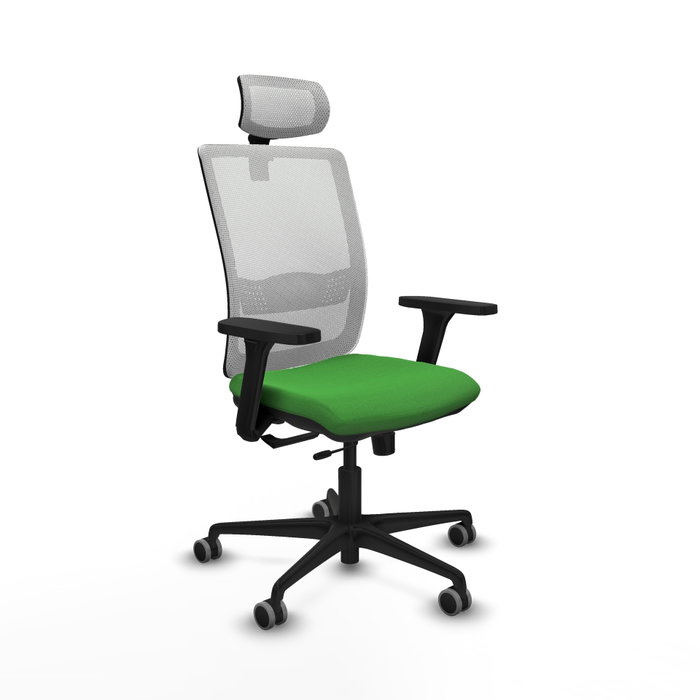 PIQUERAS Y CRESPO Silla de oficina Haches con mecanismo Sincro/Traslack, Verde y Blanco PIQUERAS Y CRESPO Silla de oficina Haches con mecanismo Sincro/Traslack, Verde y Blanco