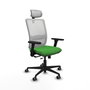 PIQUERAS Y CRESPO Silla de oficina Haches con mecanismo Sincro/Traslack, Verde y Blanco