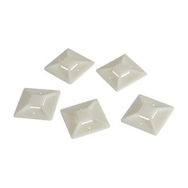 LogiLink Soportes para bridas autoadhesivos 40x40 mm, 100 unidades, transparente